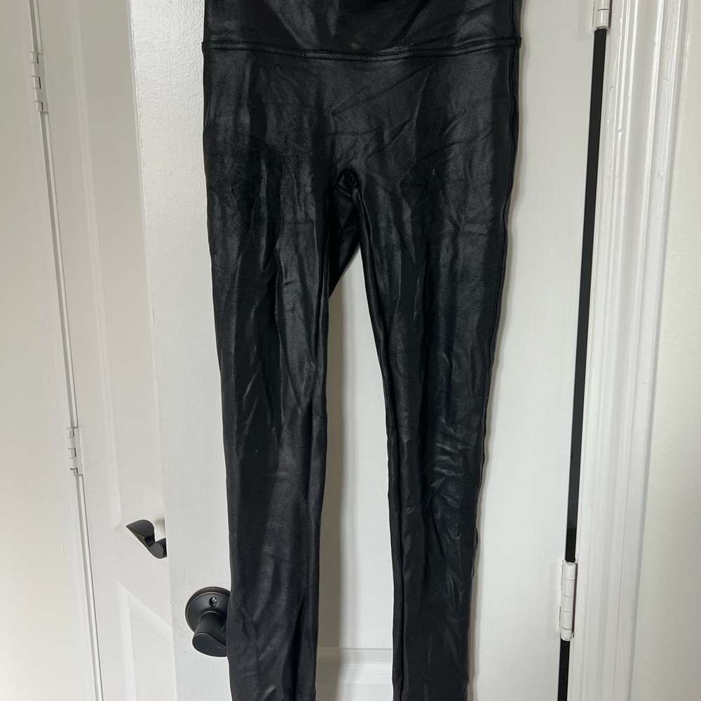 Black spanx Faux Leather Leggings